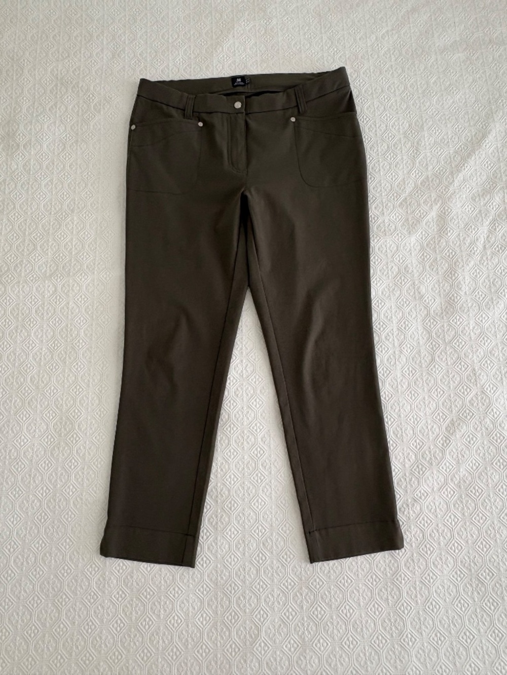 Daily Sports Lyric High Water Ankle Golf Pants Kalamata Olive Green 12